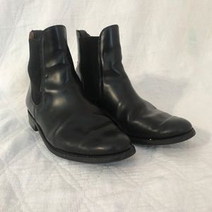 Black Leather Booties